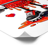 Funny Gym Heart Weightlifting Fitness Workout Drip ポスター (角)