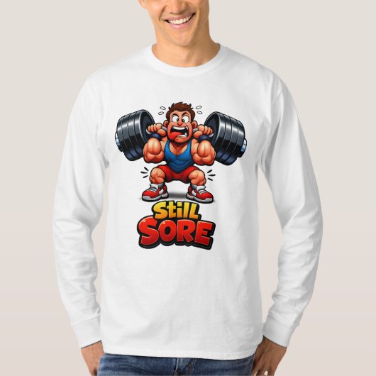 Funny Gym Long Sleeve T-Shirt - Gym Meme  Tシャツ (正面)