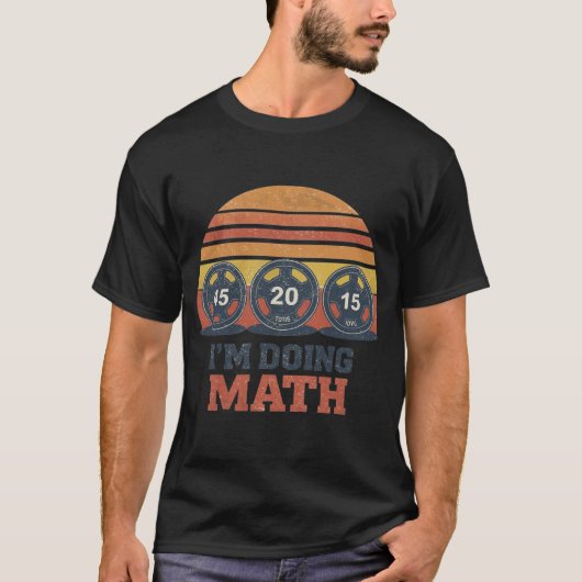 Funny Gym Math Man T-Shirt Tシャツ (正面)