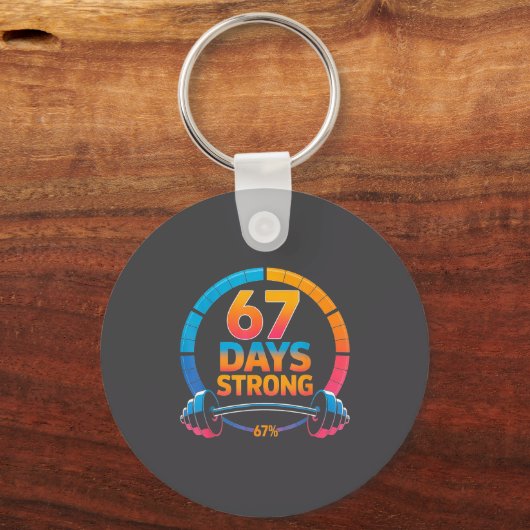 Funny Gym Meme 67  キーホルダー (正面)