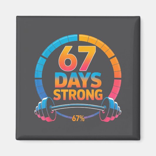 Funny Gym Meme 67  マグネット (正面)