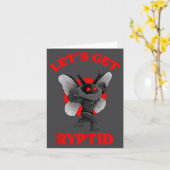 Funny Gym Mothman Shirt Cryptid Let's Get Ryptid G カード (黄色い花)