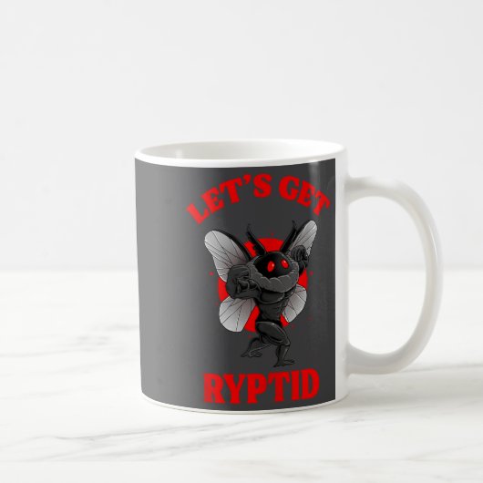 Funny Gym Mothman Shirt Cryptid Let's Get Ryptid G コーヒーマグカップ (右)