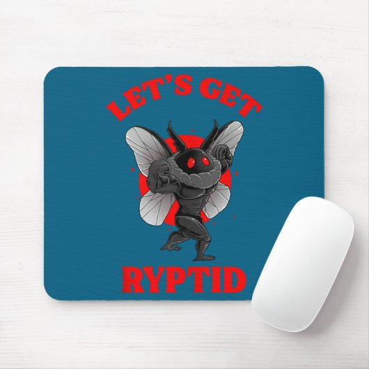 Funny Gym Mothman Shirt Cryptid Let's Get Ryptid G マウスパッド (マウス)