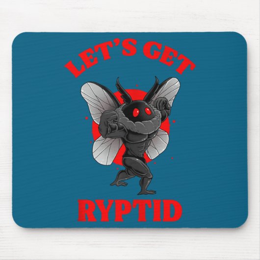 Funny Gym Mothman Shirt Cryptid Let's Get Ryptid G マウスパッド (正面)