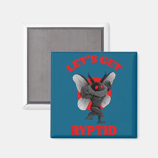Funny Gym Mothman Shirt Cryptid Let's Get Ryptid G マグネット (正面/裏面)