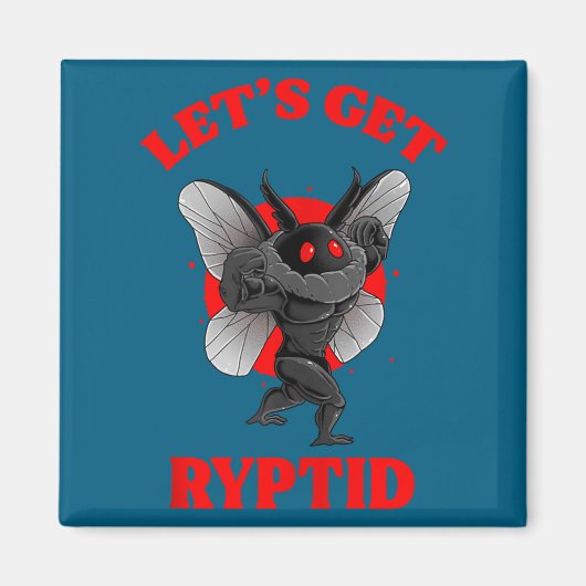 Funny Gym Mothman Shirt Cryptid Let's Get Ryptid G マグネット (正面)