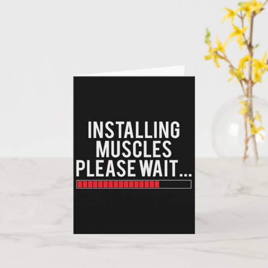 Funny Gym Pun Weightlifting Muscle Crew Workout We カード (黄色い花)