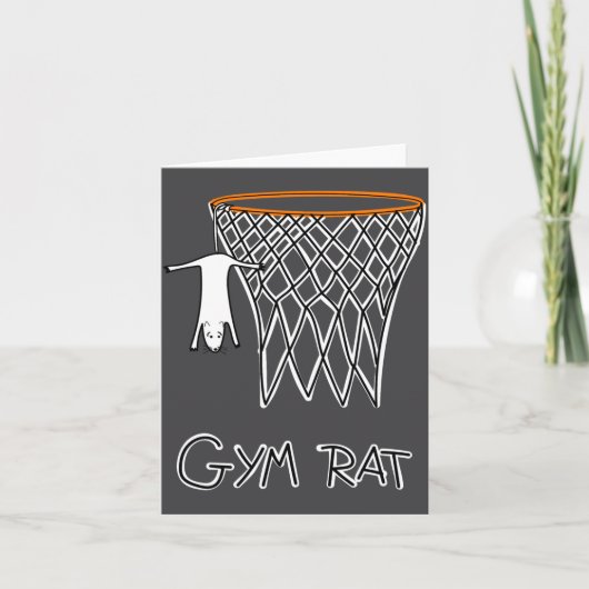 Funny Gym Rat Basketball Hoop  カード (正面)