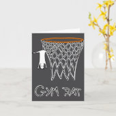 Funny Gym Rat Basketball Hoop  カード (黄色い花)