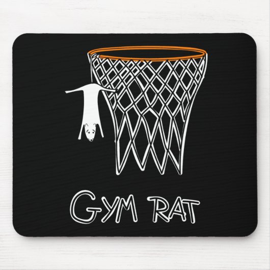 Funny Gym Rat Basketball Hoop  マウスパッド (正面)