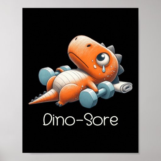 Funny Gym Workout Dinosaur Weight Lifting Gym Dino ポスター (正面)