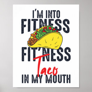 Funny Gym Workout I'm Into Fitness Fit'ness Taco ポスター