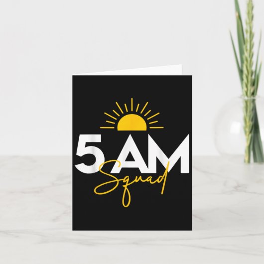 Funny Gym Workout Lovers Fitness Crew - 5 Am Squad カード (正面)