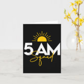 Funny Gym Workout Lovers Fitness Crew - 5 Am Squad カード (黄色い花)