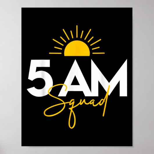 Funny Gym Workout Lovers Fitness Crew - 5 Am Squad ポスター (正面)