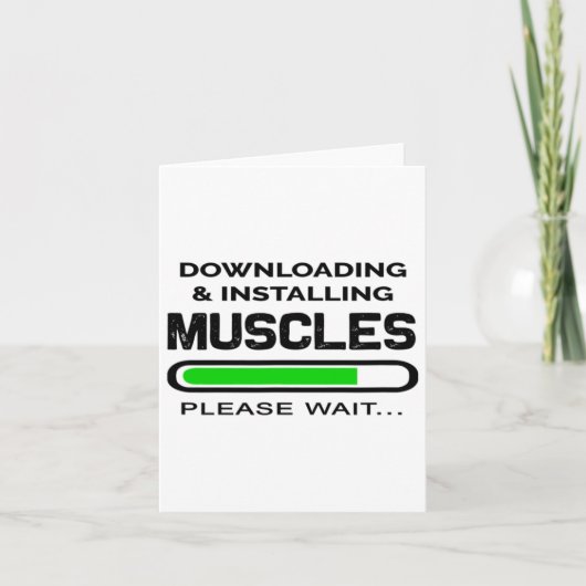 Funny Gym Workout Tee downloading And Installing M カード (正面)