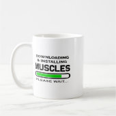 Funny Gym Workout Tee downloading And Installing M コーヒーマグカップ (左)