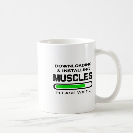 Funny Gym Workout Tee downloading And Installing M コーヒーマグカップ (右)