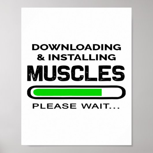 Funny Gym Workout Tee downloading And Installing M ポスター (正面)