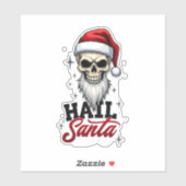 Funny Hail Santa Claus Skull Skeleton Antichrist C シール (シート)