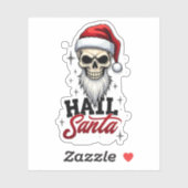 Funny Hail Santa Claus Skull Skeleton Antichrist C シール (シート)