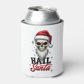Funny Hail Santa Claus Skull Skeleton Antichrist C 缶クーラー