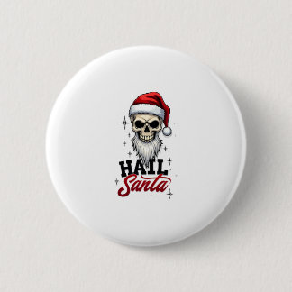 Funny Hail Santa Claus Skull Skeleton Antichrist C 缶バッジ