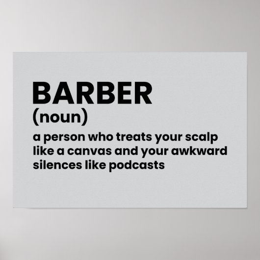 Funny Hairdresser Barber Definition Poster ポスター (正面)