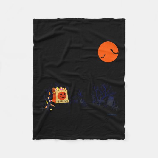 Funny Halloween Bigfoot Trick Or Treating - Bigfoo フリースブランケット (正面)