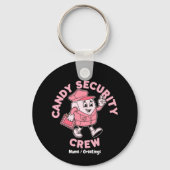 Funny Halloween Candy Quote Candy Security Crew  キーホルダー (正面)