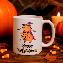 Funny Halloween Capybara “Cappy Halloween” Spooky  コーヒーマグカップ
