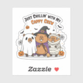 Funny Halloween Capybara Cute “Cappy Crew” Cartoon シール (シート)