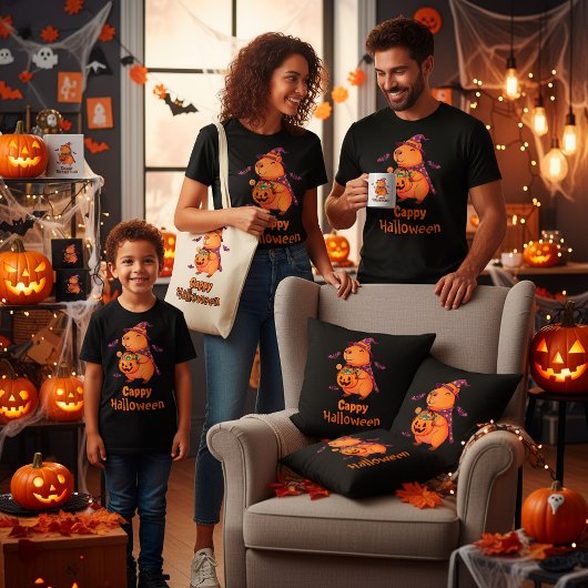 Funny Halloween Capybara Spooky Cute Décor クッション