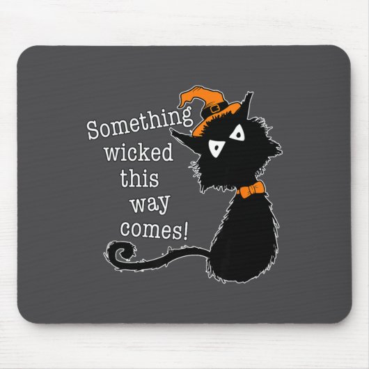 Funny Halloween Cat - Shakespeare Macbeth Quote  マウスパッド (正面)