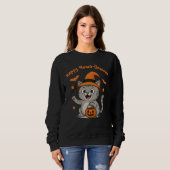 Funny Halloween Cat Sweatshirt For Cat Lovers スウェットシャツ (正面フル)