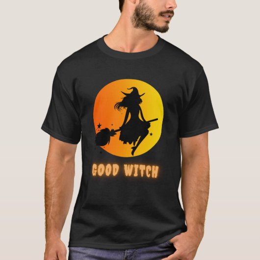 Funny Halloween Costume T-shirt with the Good Witc Tシャツ (正面)