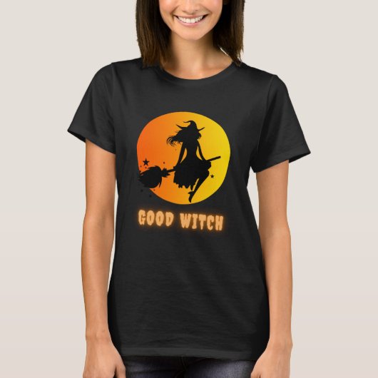 Funny Halloween Costume T-shirt with the Good Witc Tシャツ (正面)