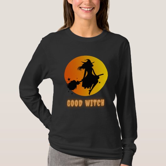 Funny Halloween Costume T-shirt with the Good Witc Tシャツ (正面)
