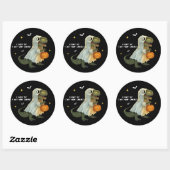 Funny Halloween Dinosaur Sticker ラウンドシール (シート)