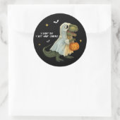 Funny Halloween Dinosaur Sticker ラウンドシール (バッグ)