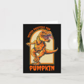 Funny Halloween Dinosaur Tested Positive For Pumpk カード (正面)