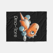 Funny Halloween Dinosaur Tested Positive For Pumpk フリースブランケット (正面(横))