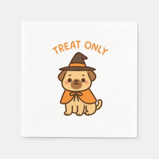 Funny Halloween Dog Lover Paper Napkins スタンダードカクテルナプキン (正面)