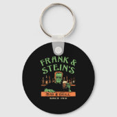 Funny Halloween Frank And Stein's Bar Grill  キーホルダー (正面)