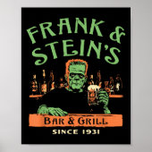 Funny Halloween Frank And Stein's Bar Grill  ポスター (正面)