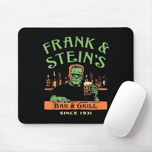 Funny Halloween Frank And Stein's Bar Grill  マウスパッド (マウス)