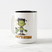 Funny Halloween Franky’s Stein Monster Coffee Mug ツートーンマグカップ (正面左)