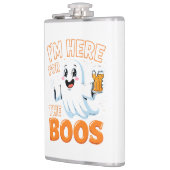 Funny Halloween Ghost Design – "I’m Here for the B フラスク (左)