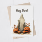 Funny Halloween Ghost Greeting Card サンキューカード